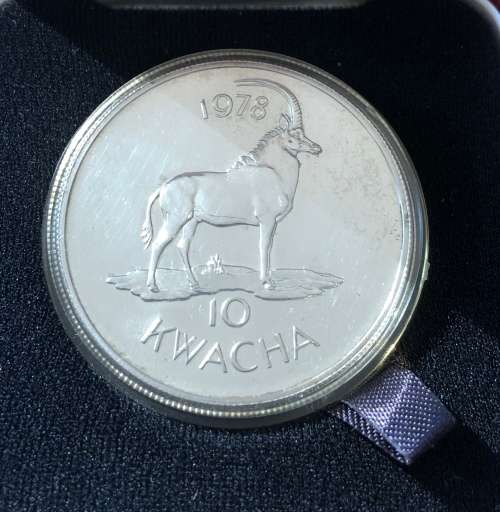 1978, Malawi 10 Kacha SILVER Proof Coin