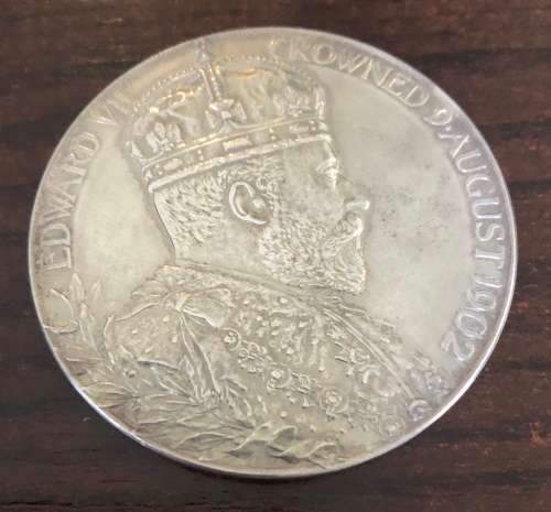 King Edward VII and Queen Alexandra SILVER Medallion (HUGE)
