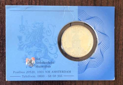 2005 NETHERLANDS 10 EURO SILVER COIN CARD