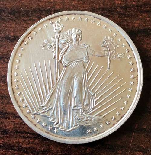 1 Oz SILVER Winchester Indiana  Silvertowne Round