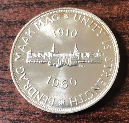 1960 SA SILVER Crown / 5 Shillings (PL)