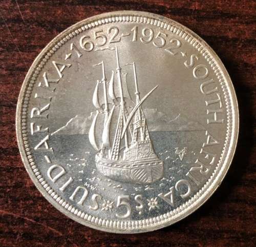 1952 SA SILVER Crown / 5 Shillings (PL)