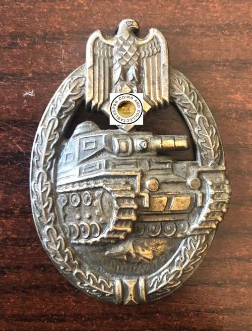 German WWII Panzer Assault Tank Badge