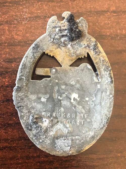 German WWII Panzer Assault Tank Badge