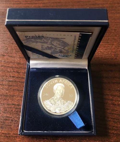 2013 Mandela SILVER Protea R1 Coin (Proof)