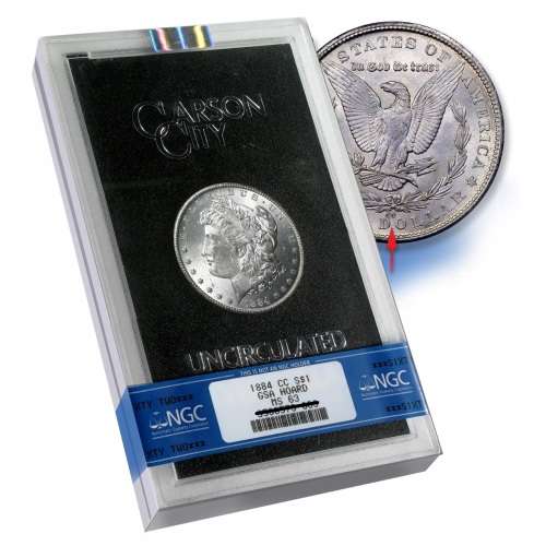 1884 SILVER CC Morgan Dollar (NGC Graded MS-63)