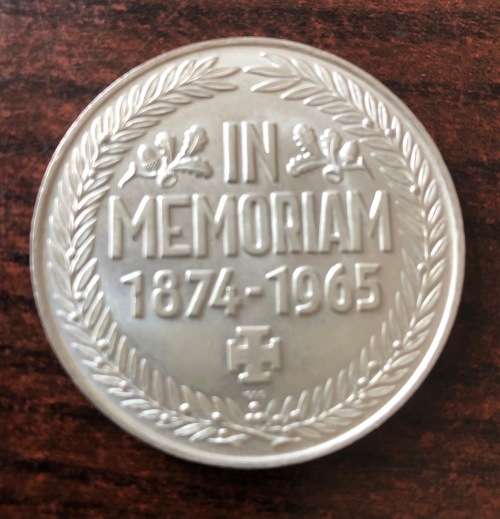 Winston Churchill SILVER Medallion 1874 - 1965
