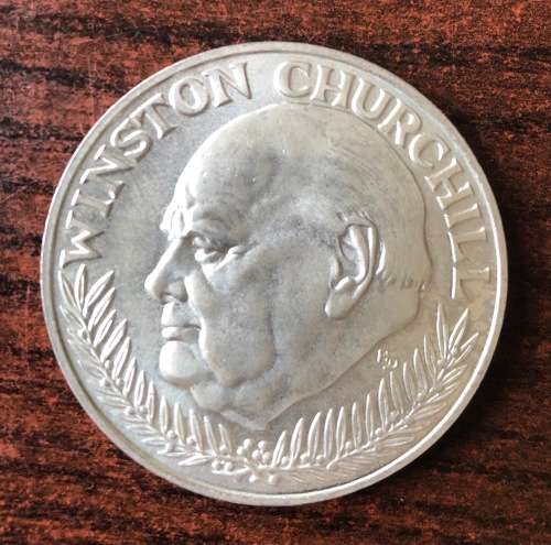 Winston Churchill SILVER Medallion 1874 - 1965