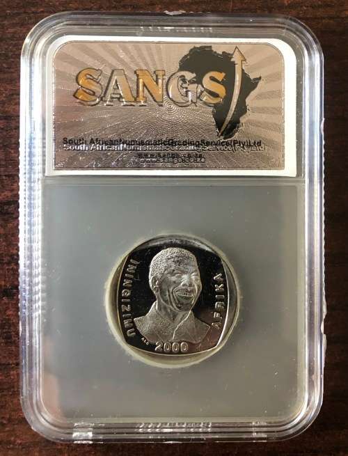 2000 Mandela "Smiley" PROOF R5 Coin