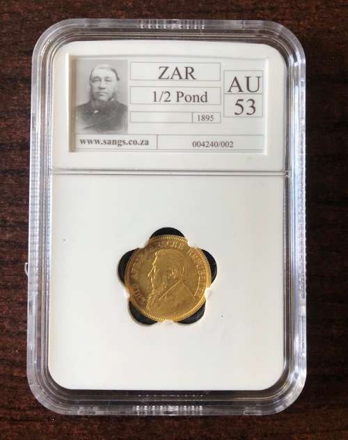1895 ZAR GOLD 1/2 Pond (AU53)