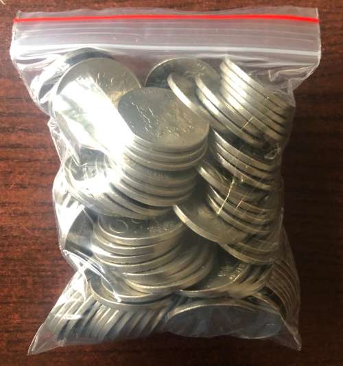 1KG Bag of Nickel 50c Coins