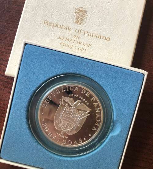 1975 Republic Of Panama (Huge) SILVER Proof Coin