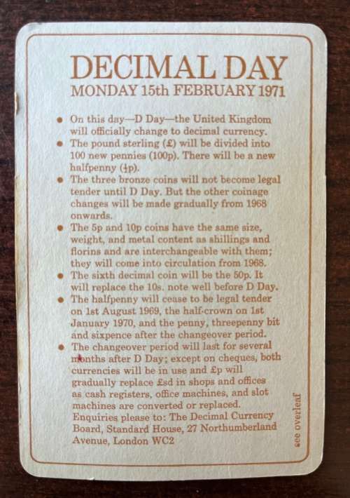 Britain`s first complete set of decimal coins