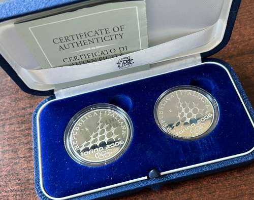 Italy 2006 XX Winter Olympics in Torino 5 & 10 Euros SILVER Set