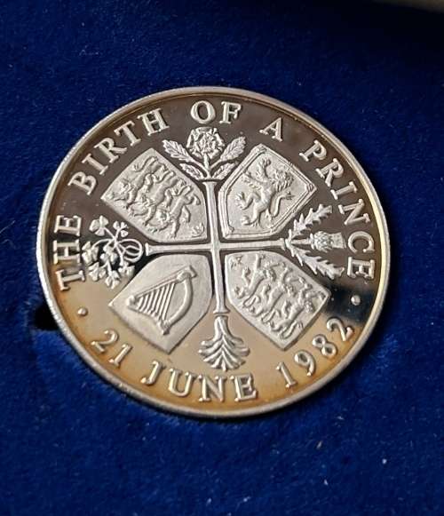 1982 SILVER Royal Baby Medallion