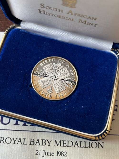 1982 SILVER Royal Baby Medallion