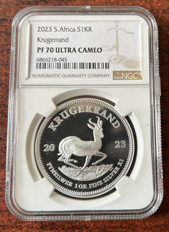 2023 `Proof` 1oz SILVER Krugerrand (PF70 UC)