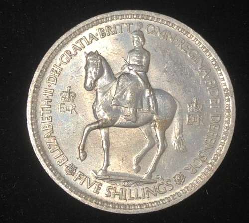 1953 UK 5 Shilling.Coronation Of Elizabeth 11.Commerative Issue.