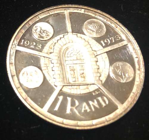 1974 Short Proof Set, With silver One Rand.
