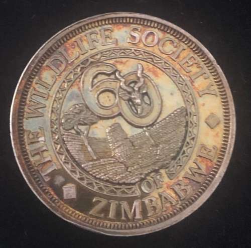 The Wildlife Society ( Zimbabwe) Diamond Jubilee.1 Fine OZ Silver.