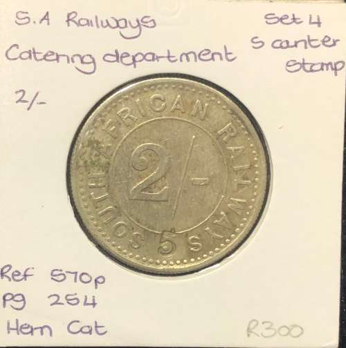 S.A Railways Catering Department 2/( Set 4, 5 Counterstamp)