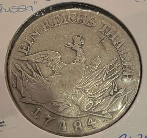 1784 Germany (Prussia ) Ein Reichs Thaler