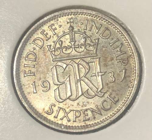 1937 Great Britain 6 Pence.