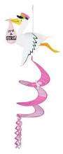 Pink Stork Wind Spinner for Baby Showers