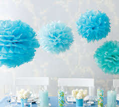Blue Pom Poms (21cm)