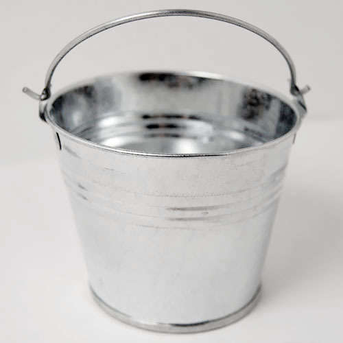 Mini silver pails