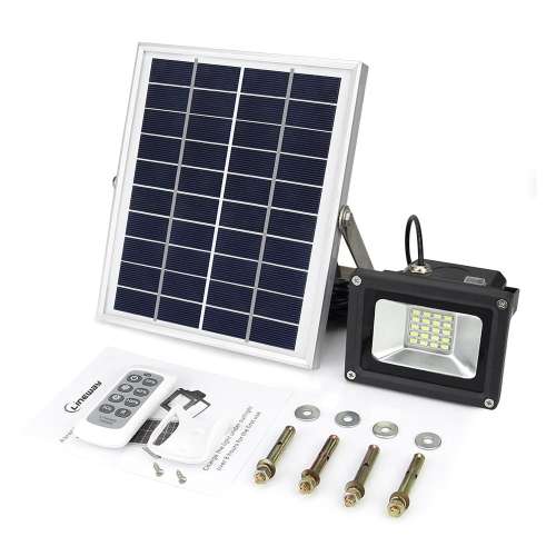 Solar 20W LED Flood Light with remote controller --- Automatically Working- Lithium Battery - Separ