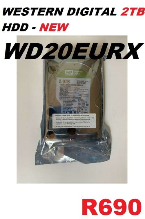 Western Digital WD20EURX AV-GP 2TB SATA Hard Drive w/ IntelliPower 6Gb/s 64MB Cache(new)