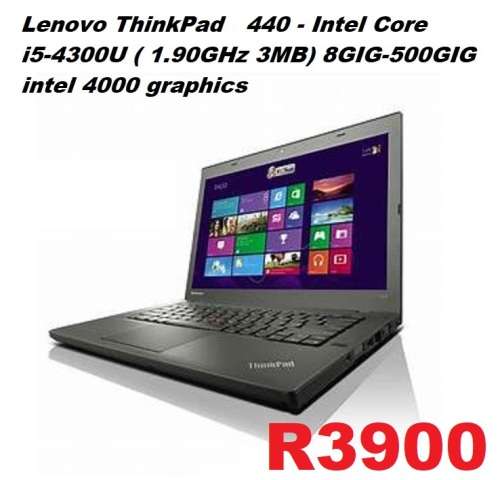 Lenovo ThinkPad L440 Core i5 4TH gen,  14 HD screen 8GB ram 500GB HDD Dolby® Advanced Audio  v4/st