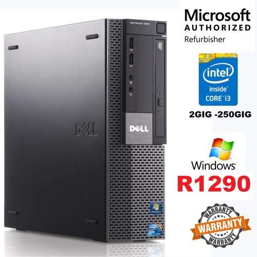 DELL OPTIPLEX 980 DESKTOP COMPUTER PACKAGE, INTEL CORE I3 3.0 GHZ, 2GB RAM, 250GB HDD, DVD, WINDOWS