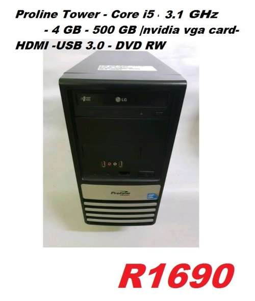 ACER Proline - Core i5 - 3.0 GHz - 4 GB - 500 GB-la n-3D sound -1GIG NVIDIA GRAPHIC CARD-DVD