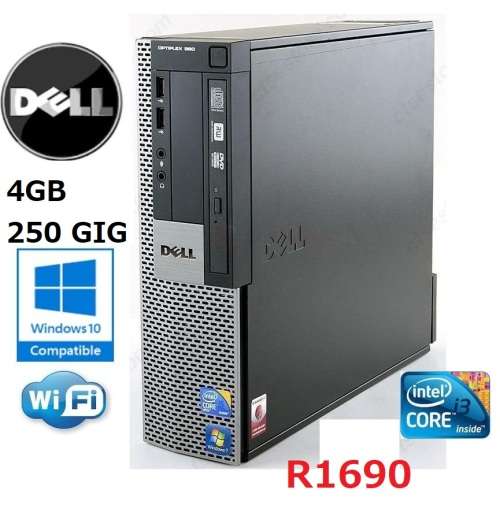 DELL OPTIPLEX 980 DESKTOP COMPUTER PACKAGE, INTEL CORE I3 3.0 GHZ, 4GB RAM, 250GB HDD, DVD, WINDOWS
