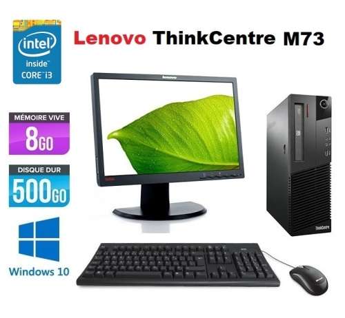 Lenovo M73 Small Form Factor,i3 3.0, 500GB HDD, 8GB Ram, (refurbished)+19` lcd