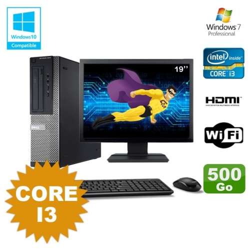 DELL OPTIPLEX 7010 DESKTOP COMPUTER PACKAGE, INTEL CORE I3 3.0 GHZ, 4GB RAM, 500GB HDD, DVD,19` lcd
