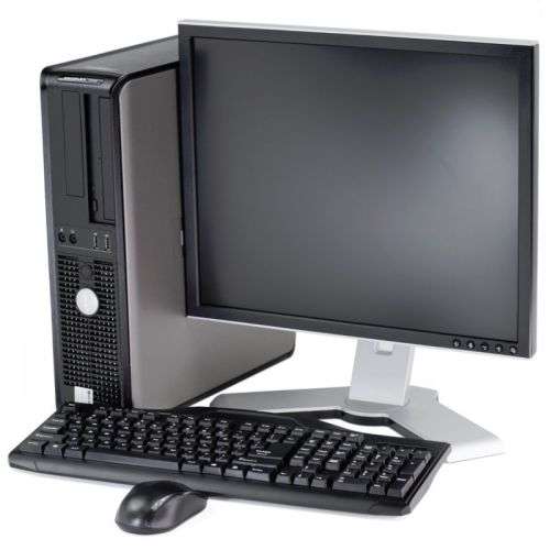 DELL Core2Duo 4GB DDR -250GB Windows +17`Screen PC set