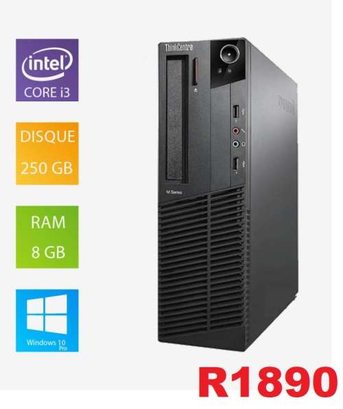 LENOVO M82 DESKTOP COMPUTER PACKAGE, INTEL CORE I3 3.0 GHZ, 8GB RAM, 250GB HDD, DVD, WINDOWS (UPGRAD