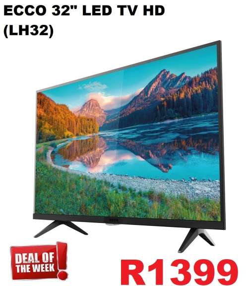ECCO 32` HD LED TV VGA HDMI USB (A322L) -NEW  32` HD LED TV VGA HDMI USB (A322L  Brand new sealed