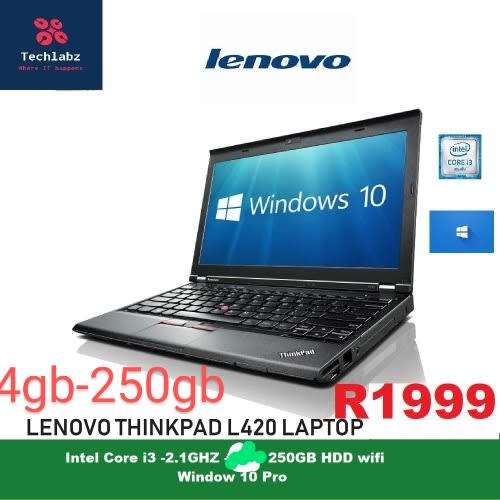 Lenovo ThinkPad L420 14 Inch Business Laptop, Intel Core i3  2.1GHz, 4G DDR3, 250G, DVD, VGA, D