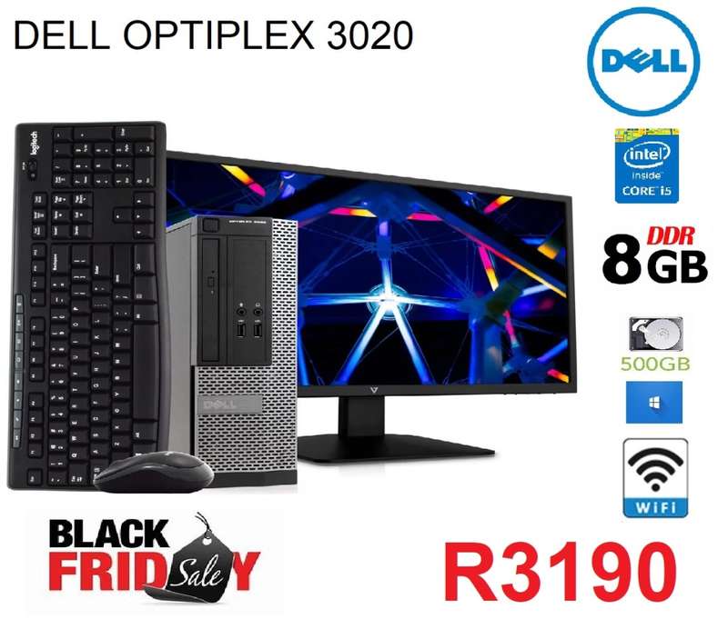 Dell Desktop Computer 3020 Core i5 3.2GHz 4GB RAM 500  HD and a 22` LCD Monitor (Refurbished)