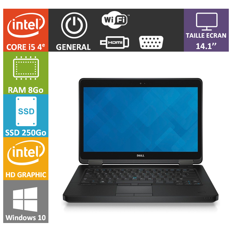 Dell laptop Latitude E5440 core i5 8GB-256SSD