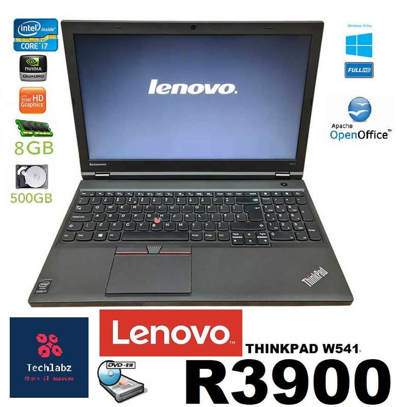 Lenovo ThinkPad W541 Intel i7 8GB RAM 500GB HDD DVD-RW 15.6 FHD Win10