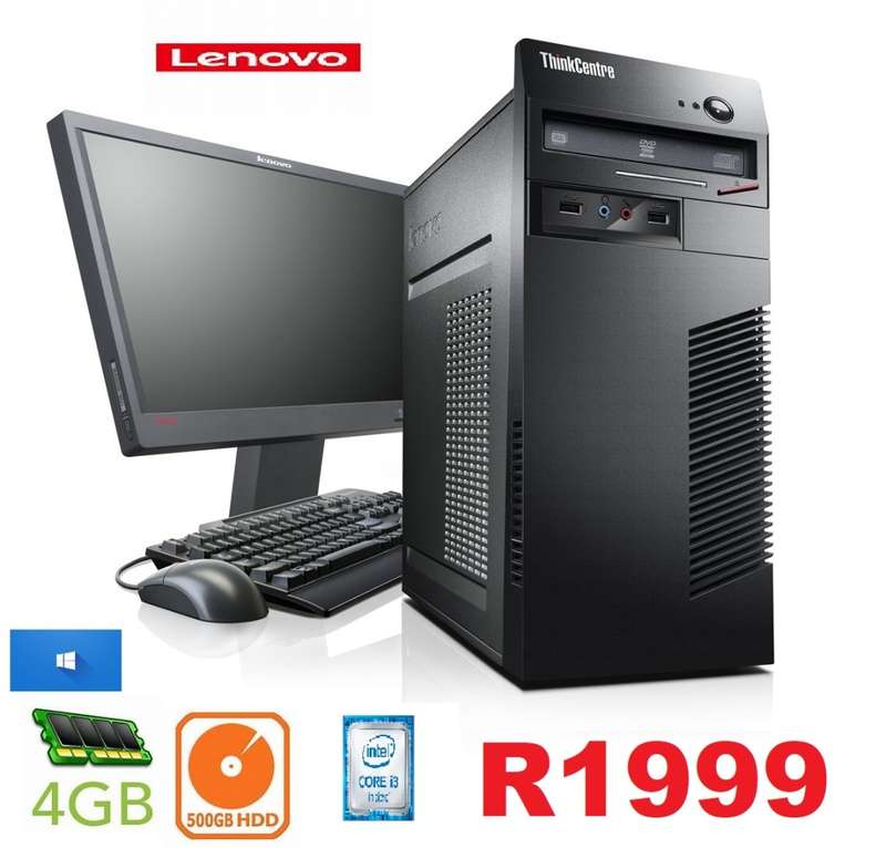 Lenovo COMPUTER ThinkCentre Edge tower Corei3 -4GIG-500GB d.  Windows 10 +19` lcd