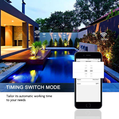 Wifi Control 20W Smart LED Floodlight Outdoor IP66 Waterproof Compatible with Alexa & Google home