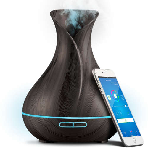 Smart WiFi Essential Oil Aromatherapy Ultrasonic Air Diffuser Humidifier (Dark Brown) ** Sale**