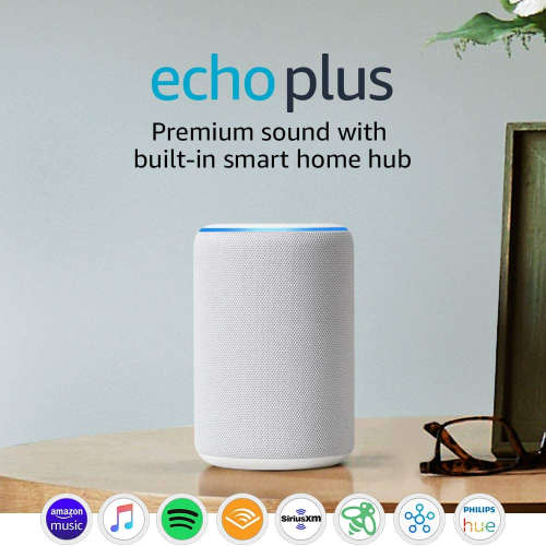 Echo Plus (3rd Gen) - Premium sound with built-in smart home hub - Sandstone