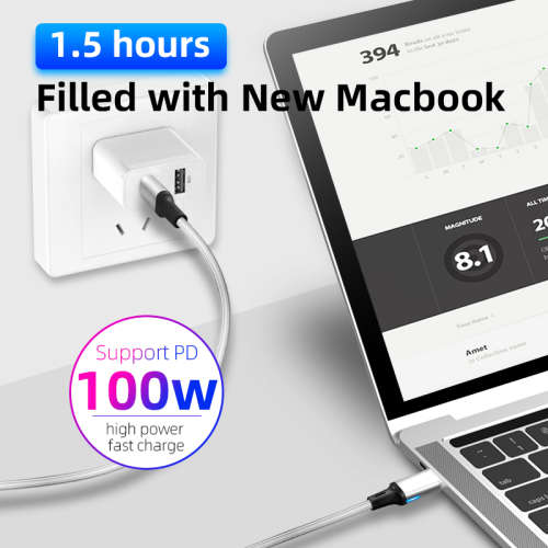 Magnetic Cable PD 20V 5A 100W Macbook Laptop Mobile Ultra Fast Charging and Data 1.8m Type C to C